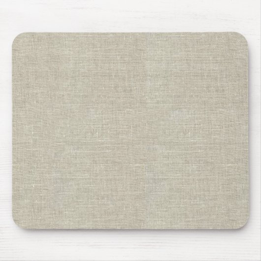 Rustic Beige linen bedrukt Muismat (Voorkant)