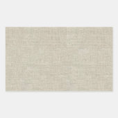 Rustic Beige linen bedrukt Rechthoekige Sticker (Voorkant)
