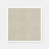 Rustic Beige linen bedrukt Servetten (Voorkant)