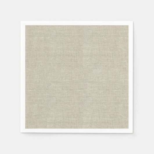 Rustic Beige linen bedrukt Servetten (Voorkant)