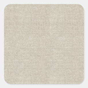 Rustic Beige linen bedrukt Vierkante Sticker
