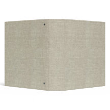 Rustic Beige Linen Gedrukt Multomap met drie ringe