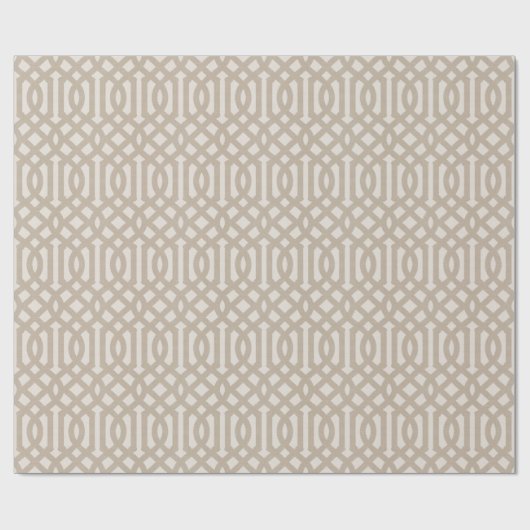 Rustic Beige Trellis Cadeaupapier (Vlak)