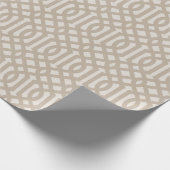 Rustic Beige Trellis Cadeaupapier (Hoek)