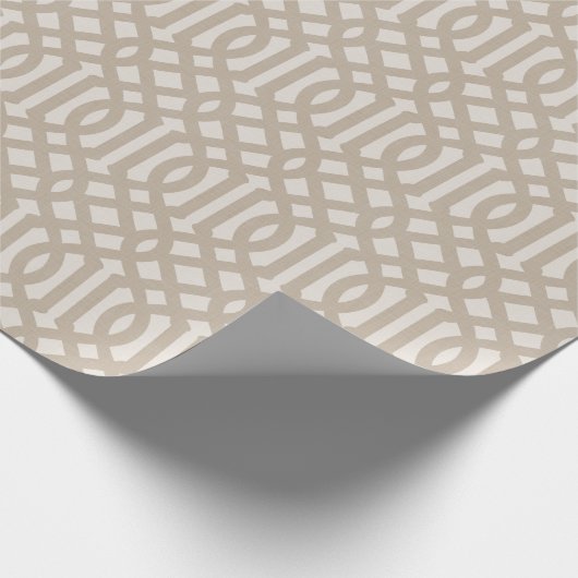 Rustic Beige Trellis Cadeaupapier (Hoek)