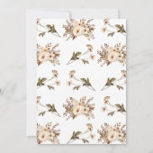 Rustic Beige Wild One Woodland Baby shower Kaart (Achterkant)