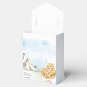 Rustic Beige Woodland Bear Baby Bedankdoosjes (Geopend)
