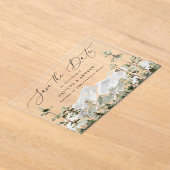 Rustic Berg Evergroen Bos Save the Date Acryl Uitnodigingen (Laagn)