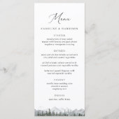 Rustic bergden huwelijksfeest  menu (Voorkant)