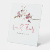 Rustic Berries Party-voorkeursborden Reclamebord Met Voetstuk (Voorkant)