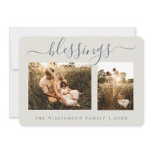 Rustic Berries Sprig-kerstfotofeestkaart