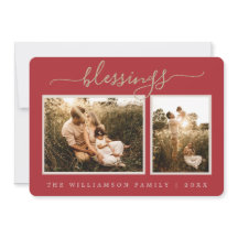 Rustic Berries Sprig-kerstfotofeestkaart