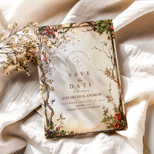 Rustic Berry Branch Wedding Save The Date