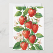 Rustic Berry in Love Strawberry Bruiloftsfeest Kaart (Achterkant)