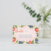 Rustic Berry Sweet Book Baby Kaart (Staand voorkant)