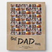 Rustic Best Dad 6 Foto Collage Family Foto Fotoplaat (Voorkant)