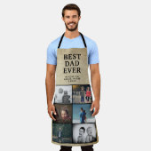 Rustic Best Dad Ever Custom 6 Photo Collage Schort (Gedragen)