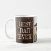 Rustic Best Dad Ever Custom Photo Birthday Koffiemok (Links)