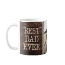 Rustic Best Dad Ever Custom Photo Birthday