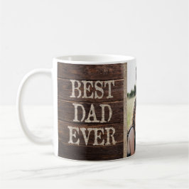 Rustic Best Dad Ever Custom Photo Vaderdag Koffiemok