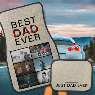Rustic Best Dad ever Father Day 6 Photo Collage Automat