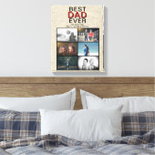 Rustic Best Dad ever Father Day 6 Photo Collage Canvas Afdruk (Insitu (Slaapkamer))