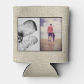 Rustic Best Dad ever Father Day Photo Collage Blikjeskoeler (Voorkant)