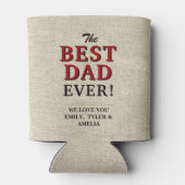 Rustic Best Dad ever Father Day Photo Collage Blikjeskoeler (Achterkant)