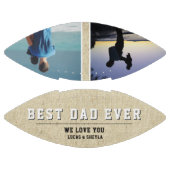 Rustic Best Dad's Day 2 Photo Collage American Football (Panelen)