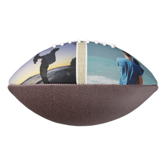 Rustic Best Dad's Day 2 Photo Collage American Football (Gedraaid 90)