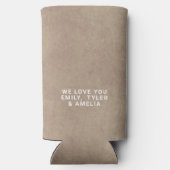 Rustic Best Dad's Day 2 Photo Collage Seltzer Blikjeskoeler (Achterkant)