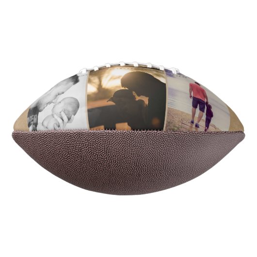 Rustic Best Dad's Day 3 Photo Collage American Football (Gedraaid 90)