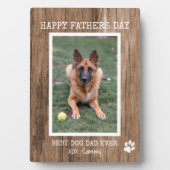 Rustic Best Dog Dad Ever Photo Vaderdag Fotoplaat (voorkant)