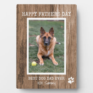 Rustic Best Dog Dad Ever Photo Vaderdag Fotoplaat