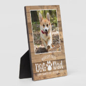 Rustic Best Dog Dad Photo Fathers Day Fotoplaat (Zijkant)