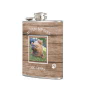 Rustic Best Dog Pap Ever Foto gepersonaliseerd Heupfles (Links)