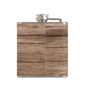 Rustic Best Dog Pap Ever Foto gepersonaliseerd Heupfles (Achterkant)