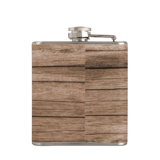 Rustic Best Dog Pap Ever Foto gepersonaliseerd Heupfles (Achterkant)