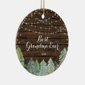 Rustic Best Grandma Ever Personalized Ornament (Rechts)