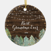 Rustic Best Grandma Ever Personalized Ornament (Voorkant)