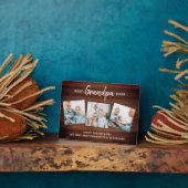 Rustic Best GRANDPA Ever Custom Photo Vaderdag Fotoplaat (Zijkant)
