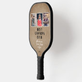 Rustic Best Grandpa Ever Grandchildren 3 Foto Coll Pickleball Paddle (Links)