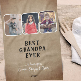 Rustic Best Grandpa Ever Grandchildren 3 Foto Coll Theedoek