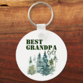 Rustic Best Grandpa Ever Natuur Loving Sleutelhanger (Voorkant)
