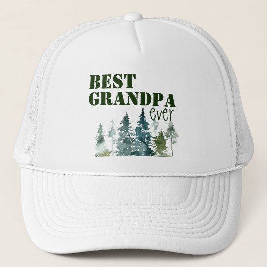 Rustic Best Grandpa Ever Trucker Pet (Voorkant)