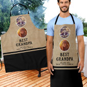 Rustic Best Grandpa Father Day 2 Foto zwart Schort