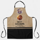 Rustic Best Grandpa Father Day 2 Foto zwart Schort (Voorkant)