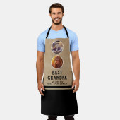 Rustic Best Grandpa Father Day 2 Foto zwart Schort (Gedragen)