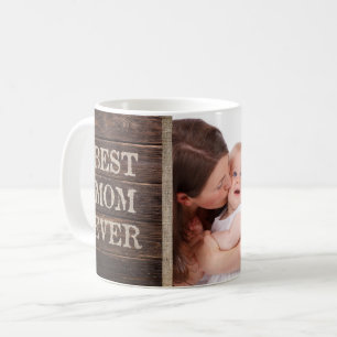 Rustic Best Mam Ever Custom Photo Moederdag Koffiemok