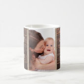 Rustic Best Mam Ever Custom Photo Moederdag Koffiemok (Center)